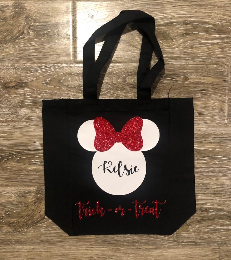 TRICK Or TREAT BAG, Disney Candy Bag, Disneyland Bag, Minnie Mouse Bag, Minnie Candy Bag, Minnie Halloween Bag, Minnie Trick Or Treat Bag image 6