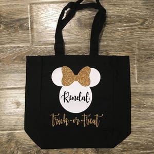 TRICK Or TREAT BAG, Disney Candy Bag, Disneyland Bag, Minnie Mouse Bag, Minnie Candy Bag, Minnie Halloween Bag, Minnie Trick Or Treat Bag image 1