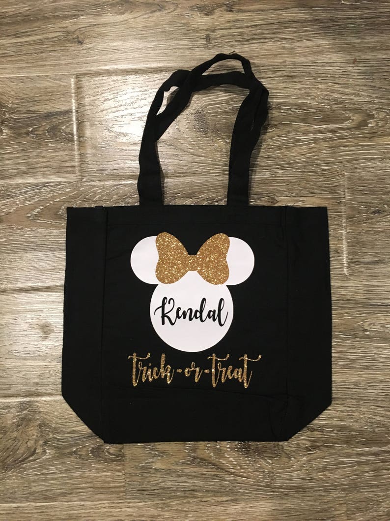 TRICK Or TREAT BAG, Disney Candy Bag, Disneyland Bag, Minnie Mouse Bag, Minnie Candy Bag, Minnie Halloween Bag, Minnie Trick Or Treat Bag image 1