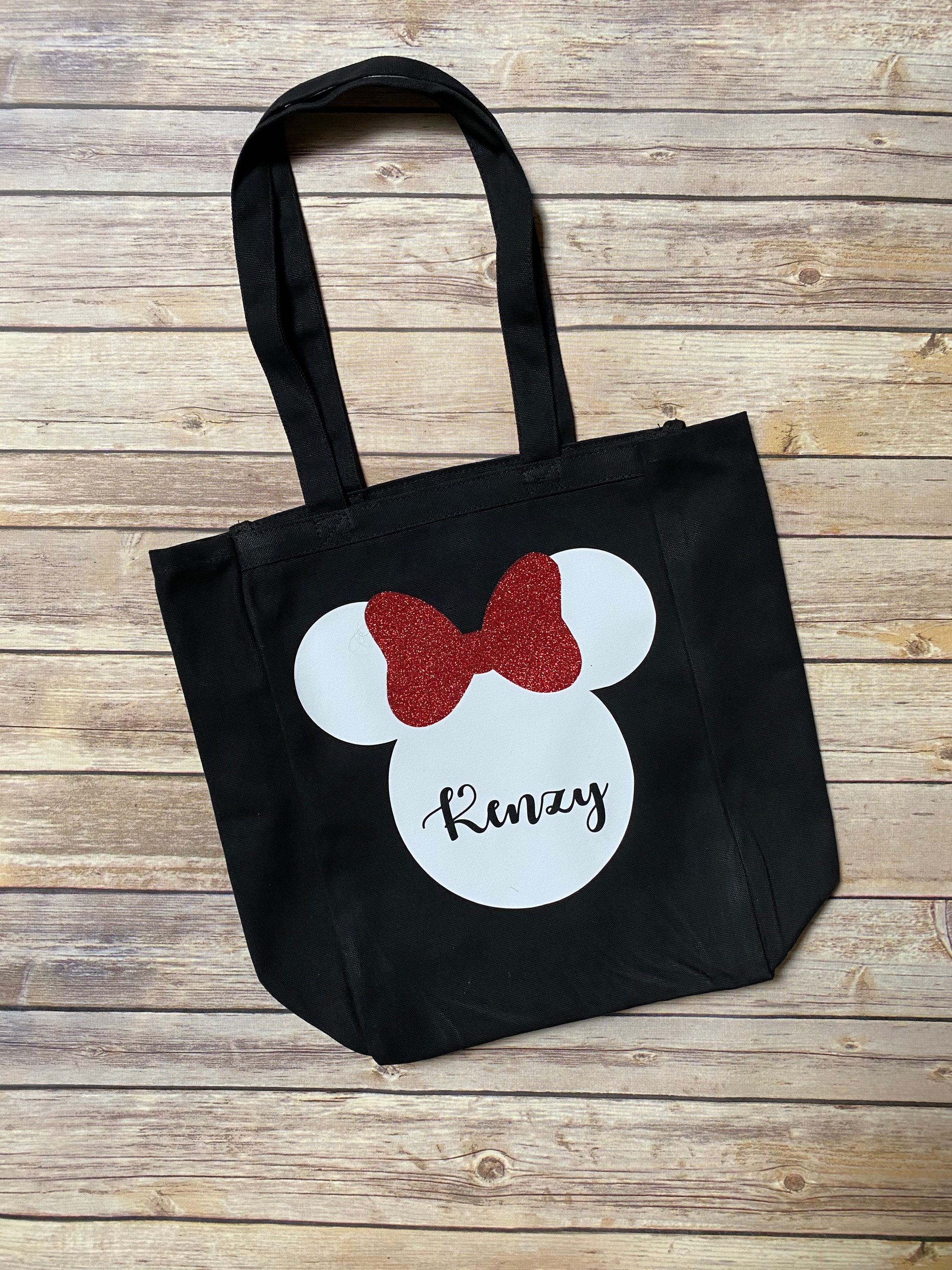 Minnie Mouse Makeup Bag, Small Minnie Inspired Canvas Bag, Girls  Personalized Gift, Bridesmaid Gifts, Disney Wedding 