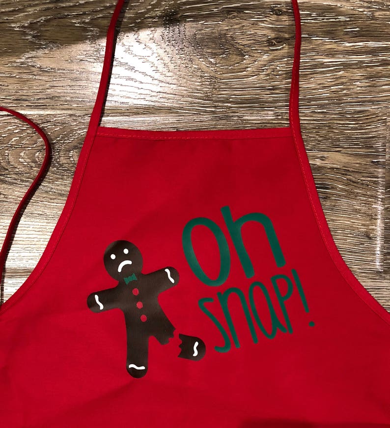 CHRISTMAS APRON Cookie Baking Apron Oh Snap Apron Funny Etsy