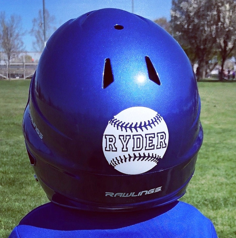 BASEBALL HELMET DECAL Softball Helmet Decal Baseball Name Etsy