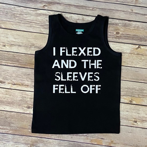 I FLEXED And The SLEEVES Fell Off, Toddler Tank Top, Muscle Man, Man Cub, Baby Shower Gift, Infant Tank Top, Fathers Day Gift, Daddy Son Tee