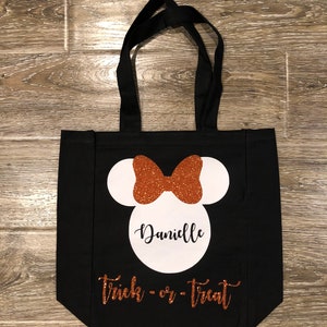 TRICK Or TREAT BAG, Disney Candy Bag, Disneyland Bag, Minnie Mouse Bag, Minnie Candy Bag, Minnie Halloween Bag, Minnie Trick Or Treat Bag image 3