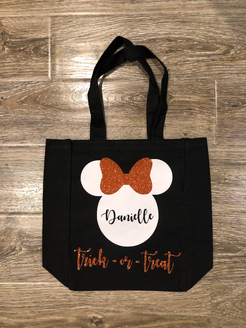 TRICK Or TREAT BAG, Disney Candy Bag, Disneyland Bag, Minnie Mouse Bag, Minnie Candy Bag, Minnie Halloween Bag, Minnie Trick Or Treat Bag image 3