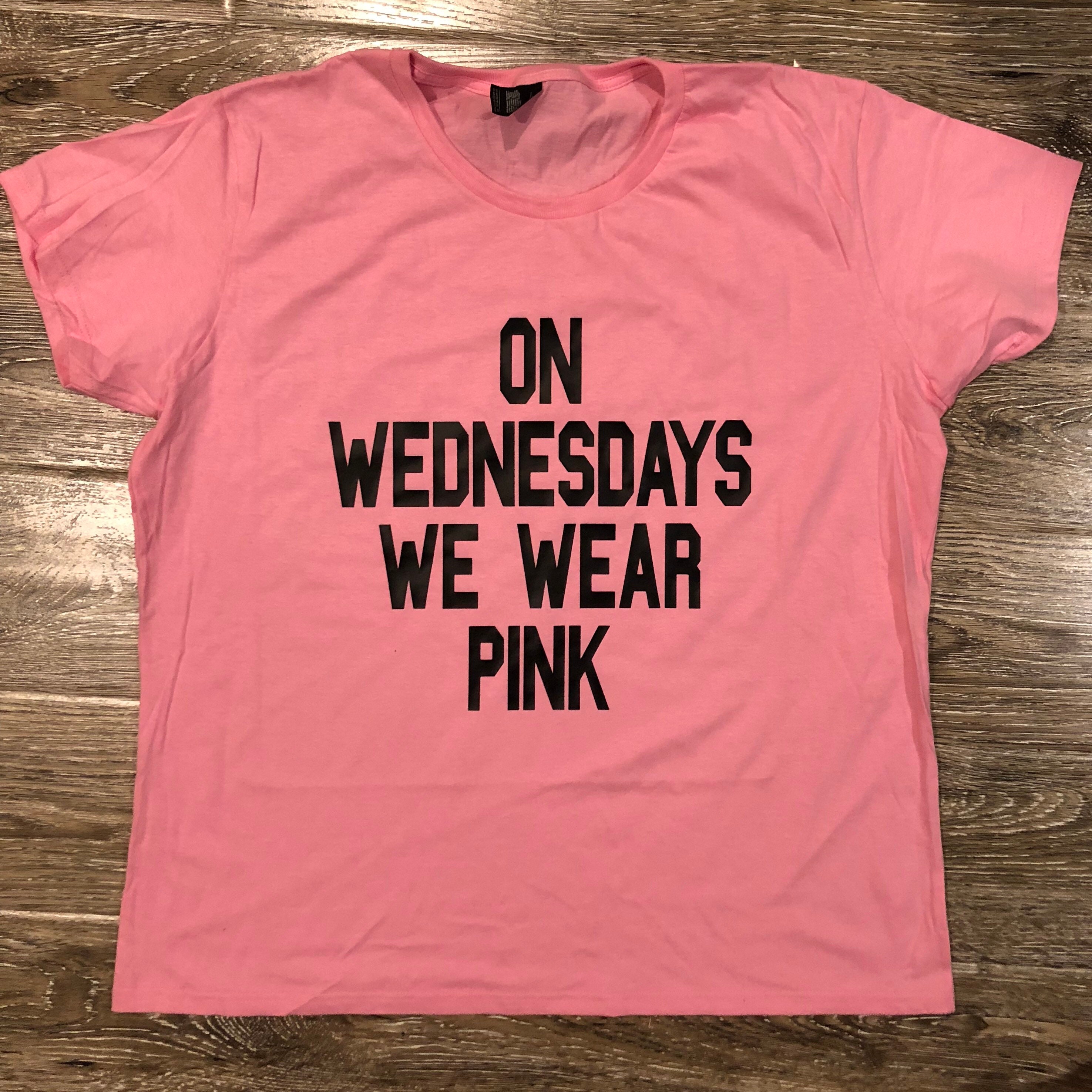 on wednesdays we wear pink sweatshirt