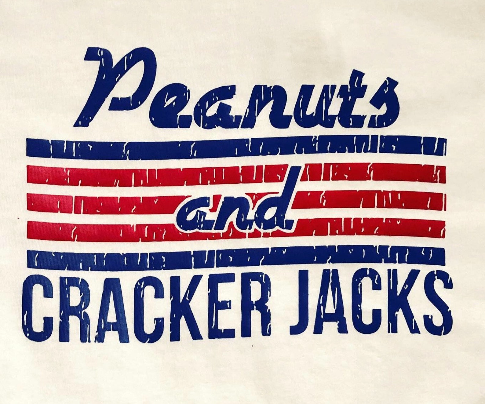 PEANUTS and CRACKER JACKS Baseball Tshirt Red White and Etsy