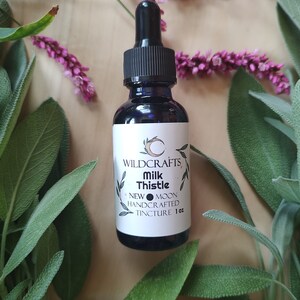 Milk Thistle Organic Tincture Handcrafted on a New Moon Aged 1 Year