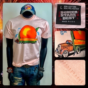Vintage 70s 80s Gregg Allman Brothers Eat A Peach Southern Rock Country Music wygraj przegraj lub zremisuj GA Screen Stars NIEUŻYWANA NOS Koszulka Duża L