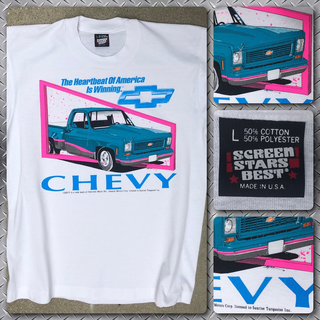 Original LICENSED Vintage 80's Chevrolet Heartbeat USA Pick Original LICENSED Vintage 80's Chevrolet Heartbeat USA Pick