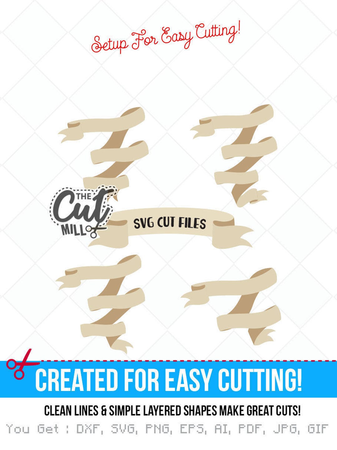 Scroll Ribbon Svg, Banner Scroll Cutting Files, Scroll Clip Art ...