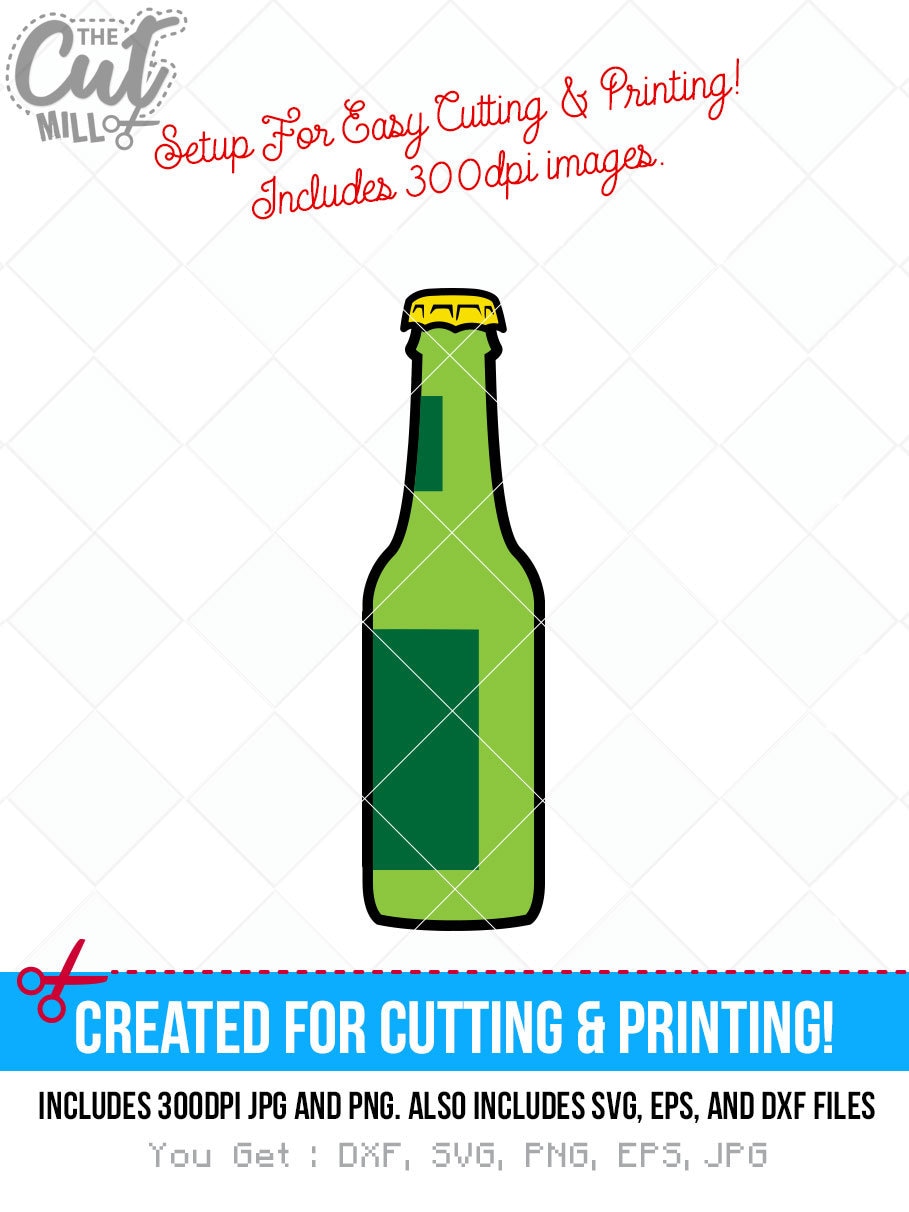 Beer Bottle Cutting Files, Beer SVG Cut Table Design, Svg, Dxf, Png ...