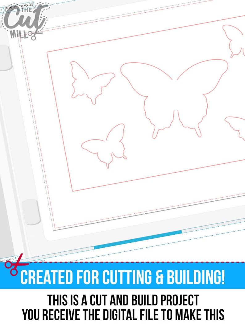 Download Butterfly Greeting Card 3d svg template 3d dxf original ...