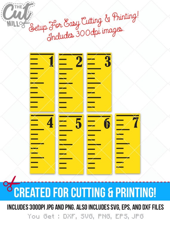GROWTH CHART SVG, Growth Ruler Svg, Wall Ruler Svg, Growth Chart Ruler Svg  for Cricut, Growth Ruler Clipart (Instant Download) 