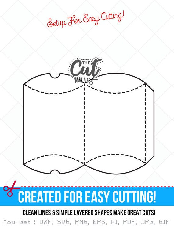 Pillow Box Svg 3d Pillow Box Dxf Template Svg Jpg Png - Etsy Canada