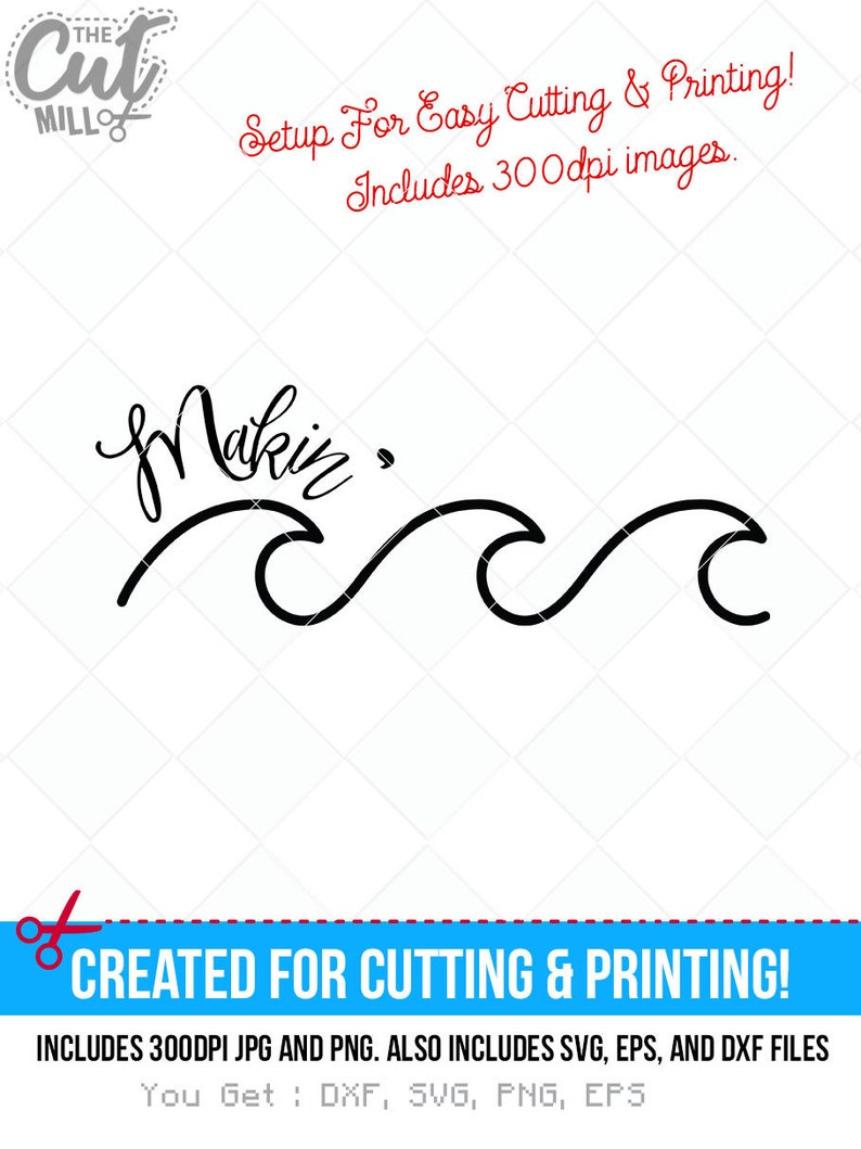 Download Makin' waves svg dxf wave cut file cutting files clip | Etsy