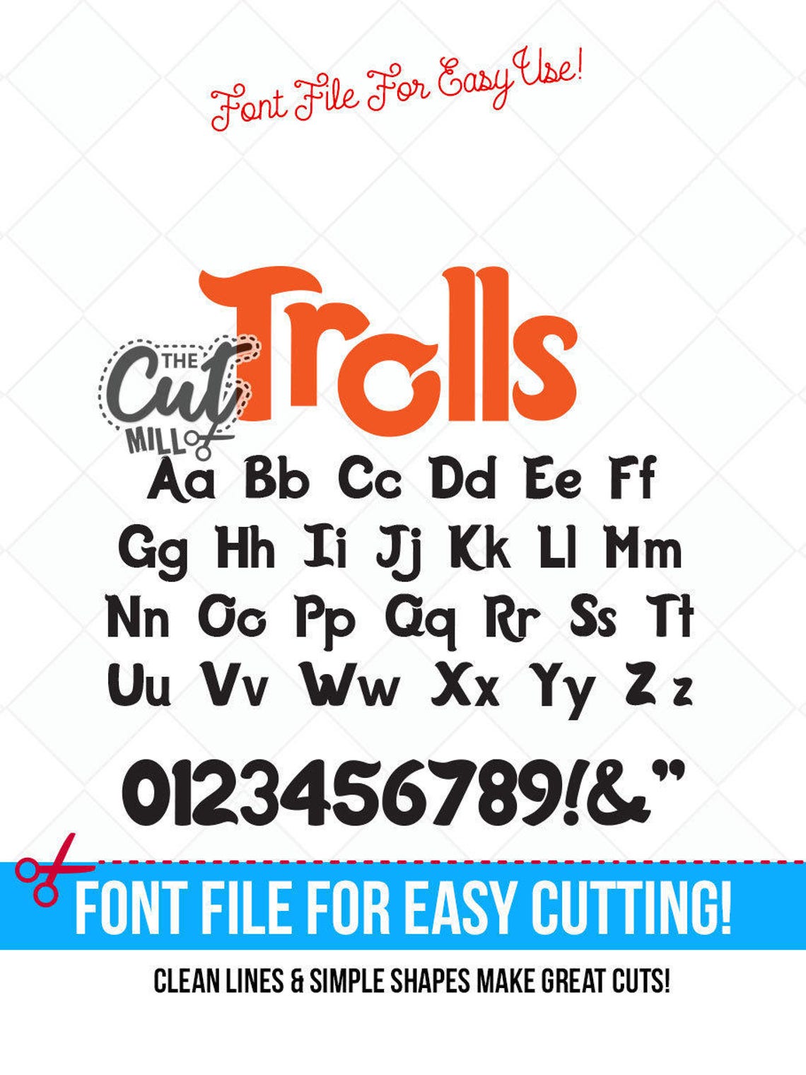 Trolls Inspired Svg Font Trolls Font Trolls Svg Cut Files Etsy