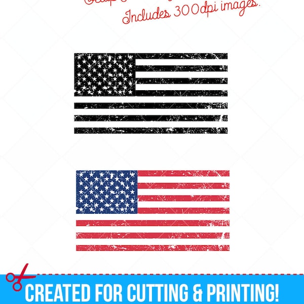 Distressed flag svg, distressed USA flag svg file, clip art, printable, Cricut, made for printing, and iron on use.