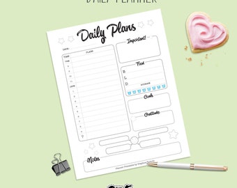Daily Printable Planner - A5, A4, US Letter Printable Planner Inserts - Planner Printables - Digital Planner Pages - The Star Guide