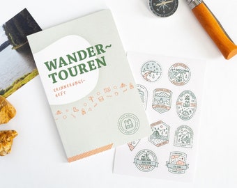 Wandertagebuch | Tourenbuch Wandern | Erinnerungsheft Wandertouren | 26 Touren