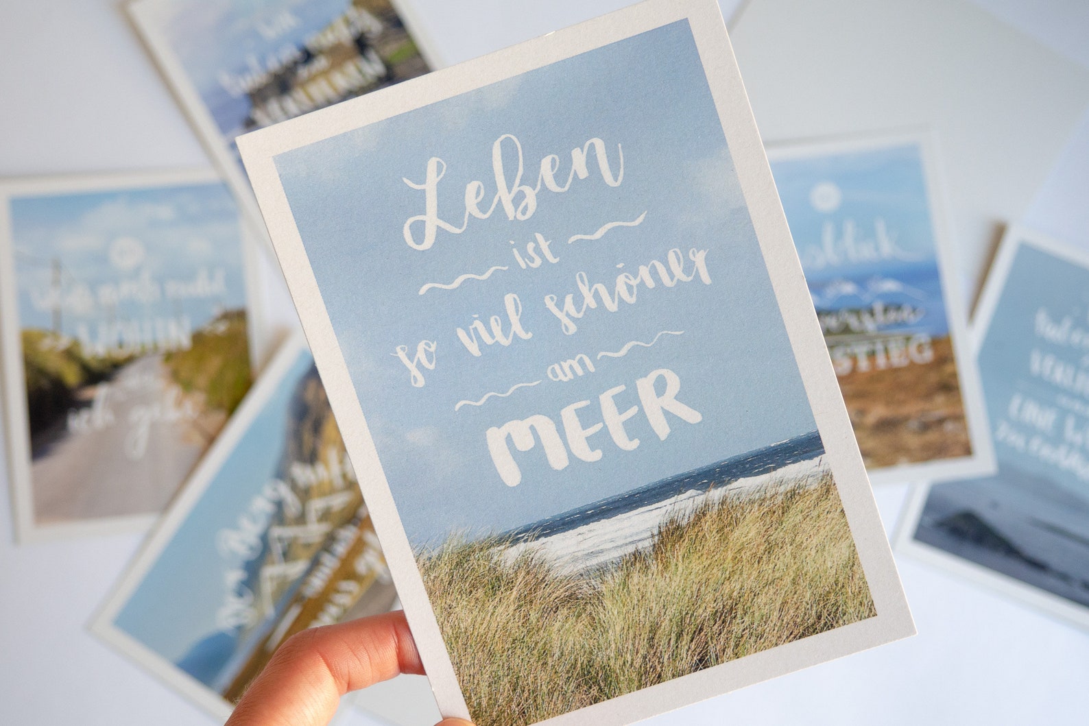 Reiselust Postkarte Meer Handlettering Zitat Größe DIN A6 Etsy