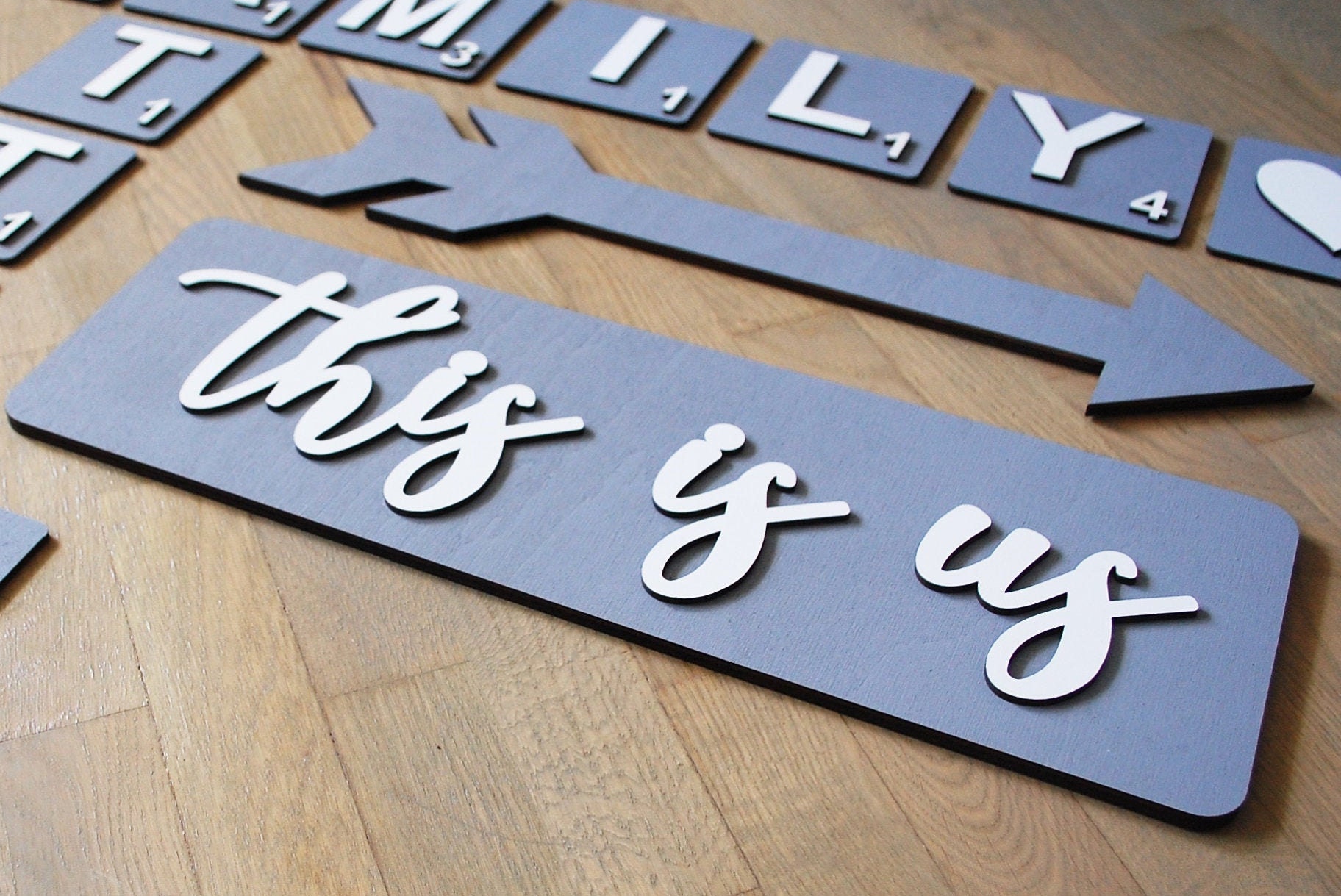 THIS IS US wooden sign for wall decor 3D wall art sign Etsy