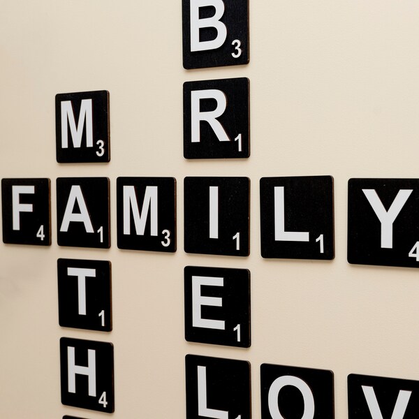 Scrabble letters for wall decor large scrabble tiles wall art 3.5"