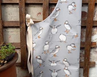Adult Apron Puffin and other designs with pocket