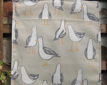 Peg Bag with wooden hanger Seagulls and other designs