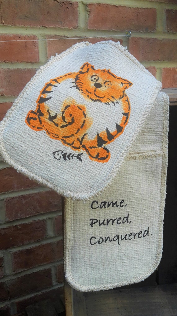 Oven Gloves - Black, Ginger or Tabby Cat - Came, Purred, Conqured