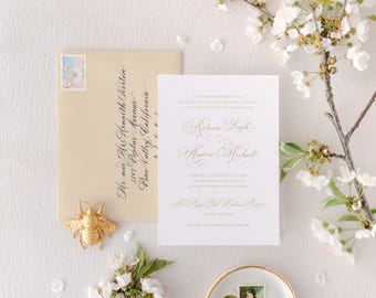 Calligraphy Wedding Invitation Suite – Elegant, Personalized, Bespoke Wedding