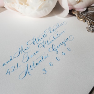 Custom Spencerian Calligraphy Wedding Envelope Addressing