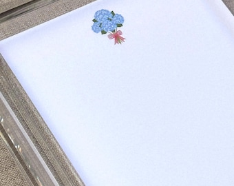 Hydrangea Notes in Acrylic Note Holder