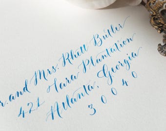 Modern Calligraphy Wedding Envelope Addressing, Hand Lettering