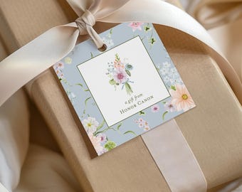 Personalized Floral Gift Tag