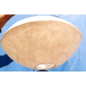 White Resin Glass Chandelier diam 60 handmade model Ufo light suspension