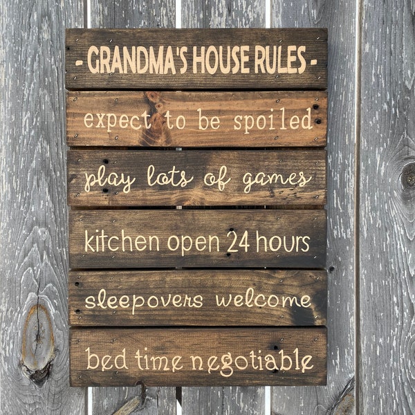 Grandmas House Rules Etsy