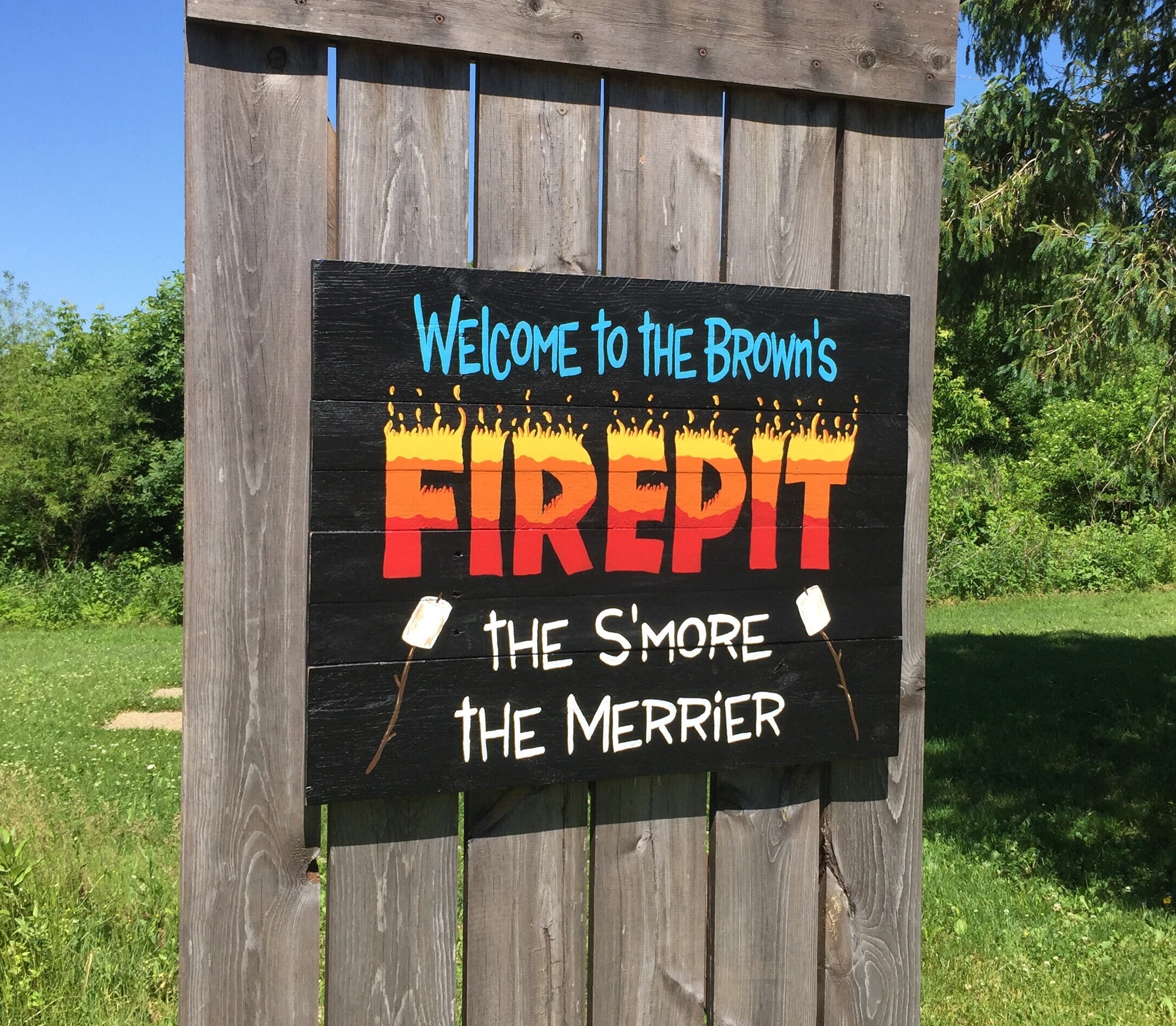 Large Outdoor Personalized Firepit Sign/wooden Outdoor Sign for Firepit ...