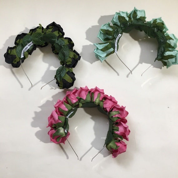 Lot of 3 Floral Rose Head band Crown - image 2