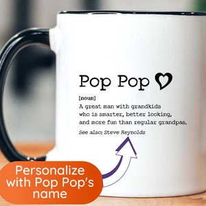 Pop Pop Mug Customized Mug For Pop Pop Personalized Mug Name Gift For Pop Pop Mug Gift Custom Gift Pop Pop Mug For Fathers Day Grandpa Mug