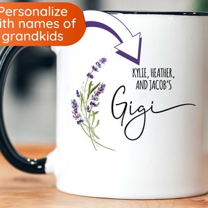 Gigi Mug Tazza personalizzata per Gigi Tazza personalizzata Nipoti Nomi Regalo Per Gigi Mug Regalo Regalo personalizzato Per Gigi Mug Per la festa della mamma
