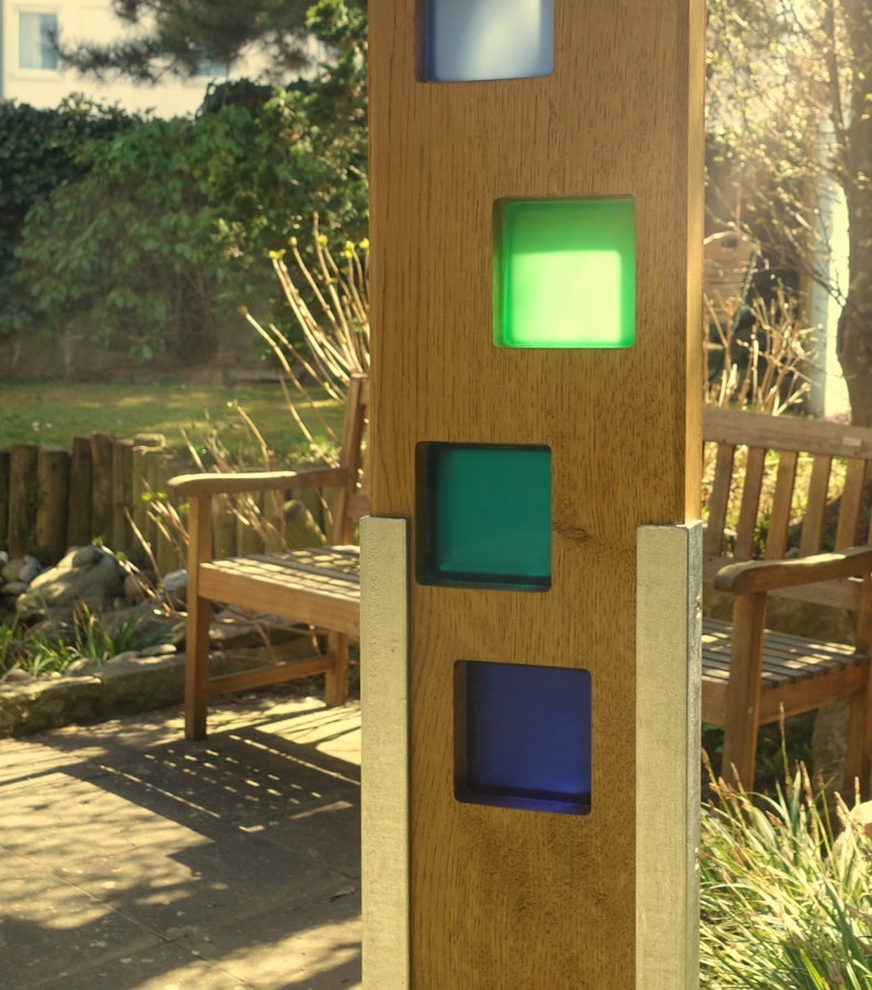 Garden Sculpture Made of Wood and Glass. Garden Decoration as Etsy