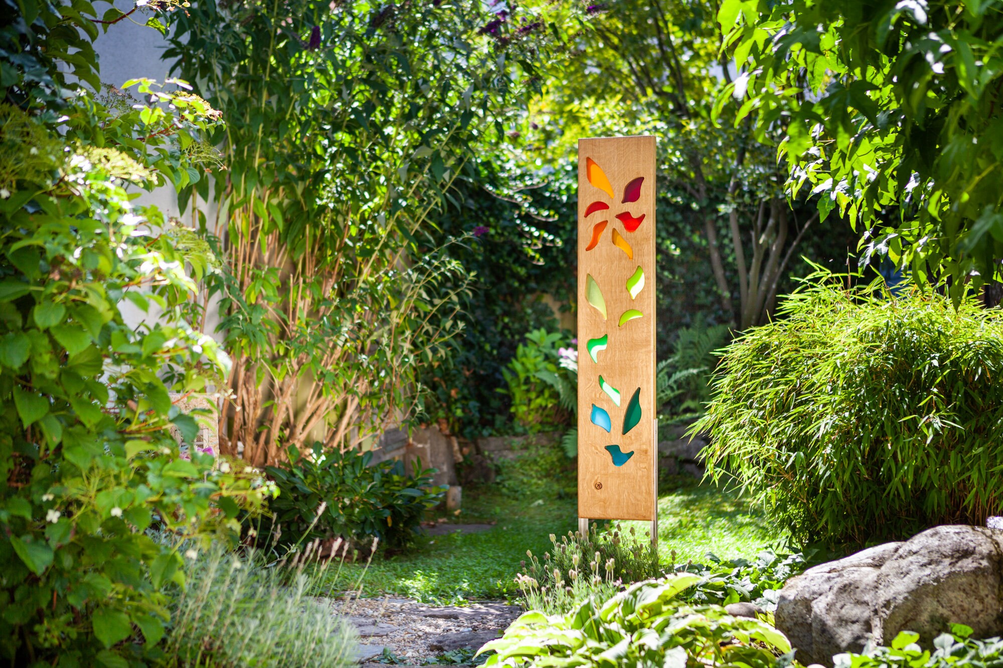 Gartenskulptur aus Holz und Glas - Etsy.de