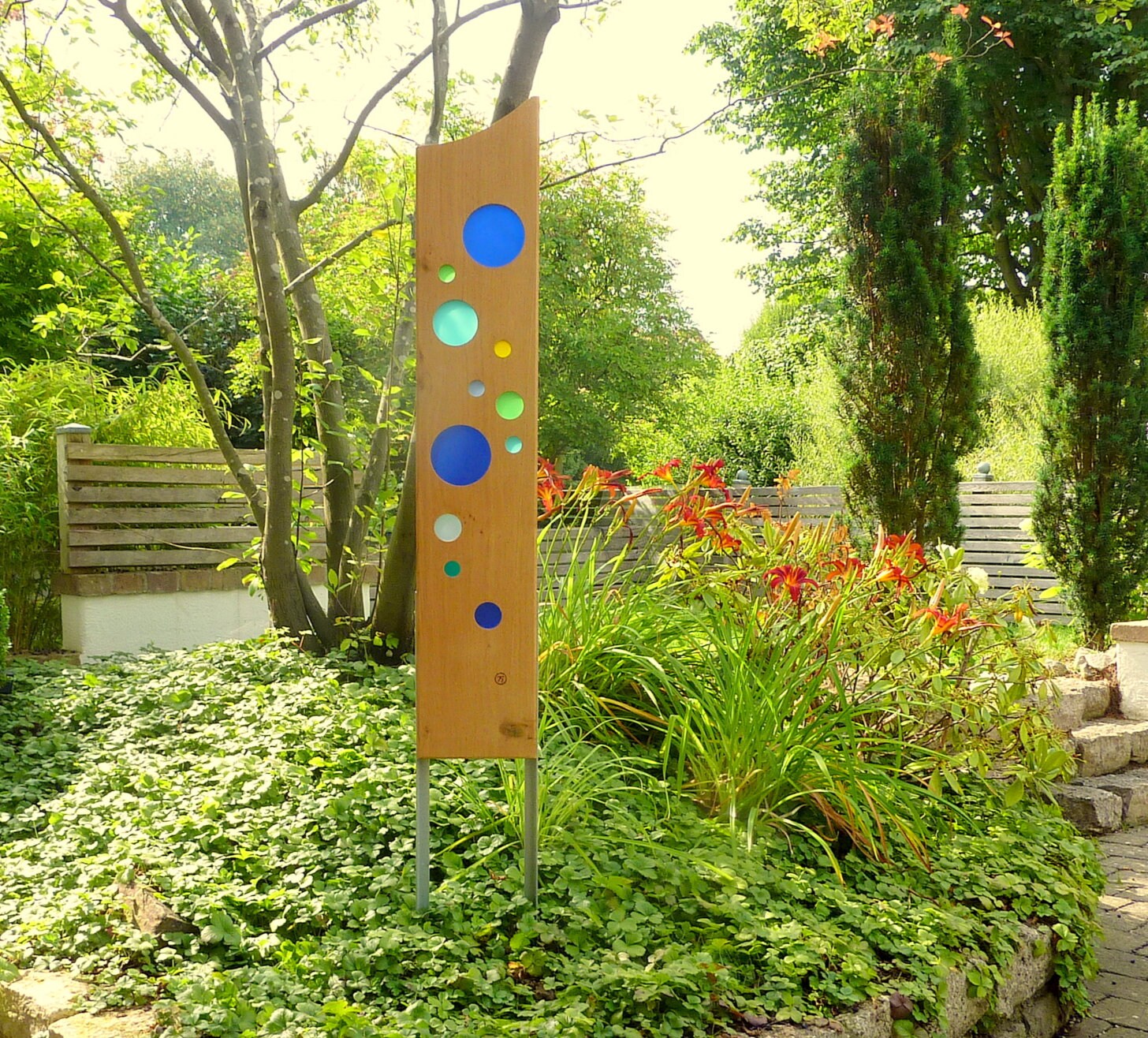 Garden Sculpture Made of Wood and Glass. Garden Decoration as Etsy