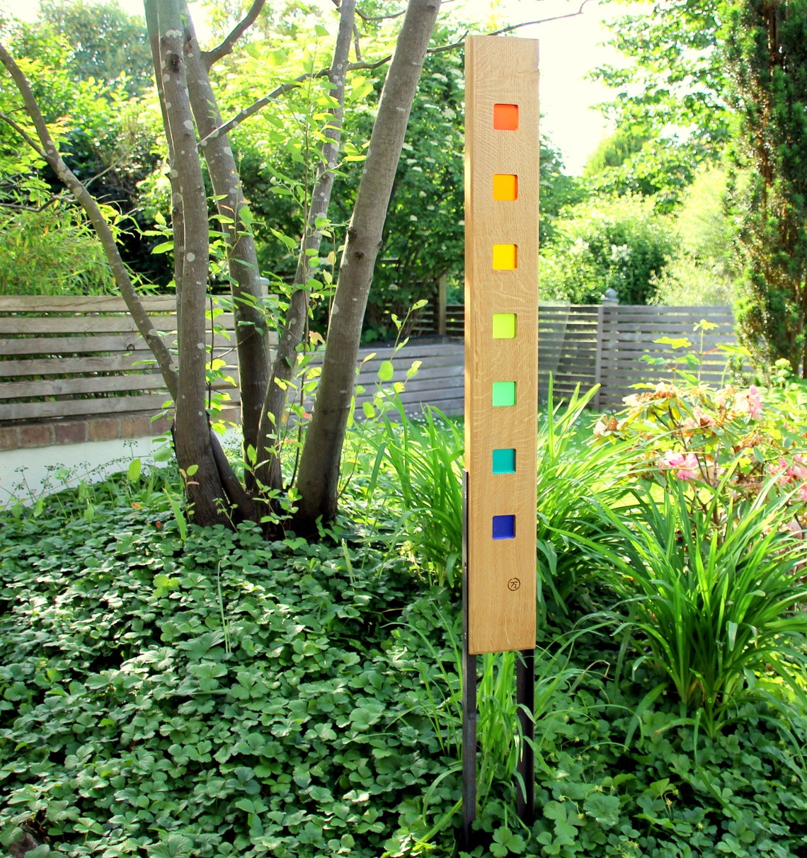 Garden Sculpture Made of Wood and Glass. Garden Decoration as Etsy