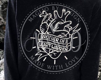 Brother of a heart warrior tshirt | heart warrior | chd awareness | chd awareness shirts
