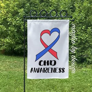 CHD awareness flag | CHD awareness garden flag | heart warrior| chd