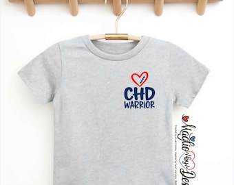 CHD Warrior Toddler Tee | Congenital Heart Defect Awareness Shirt (Hand-Lettered Design)