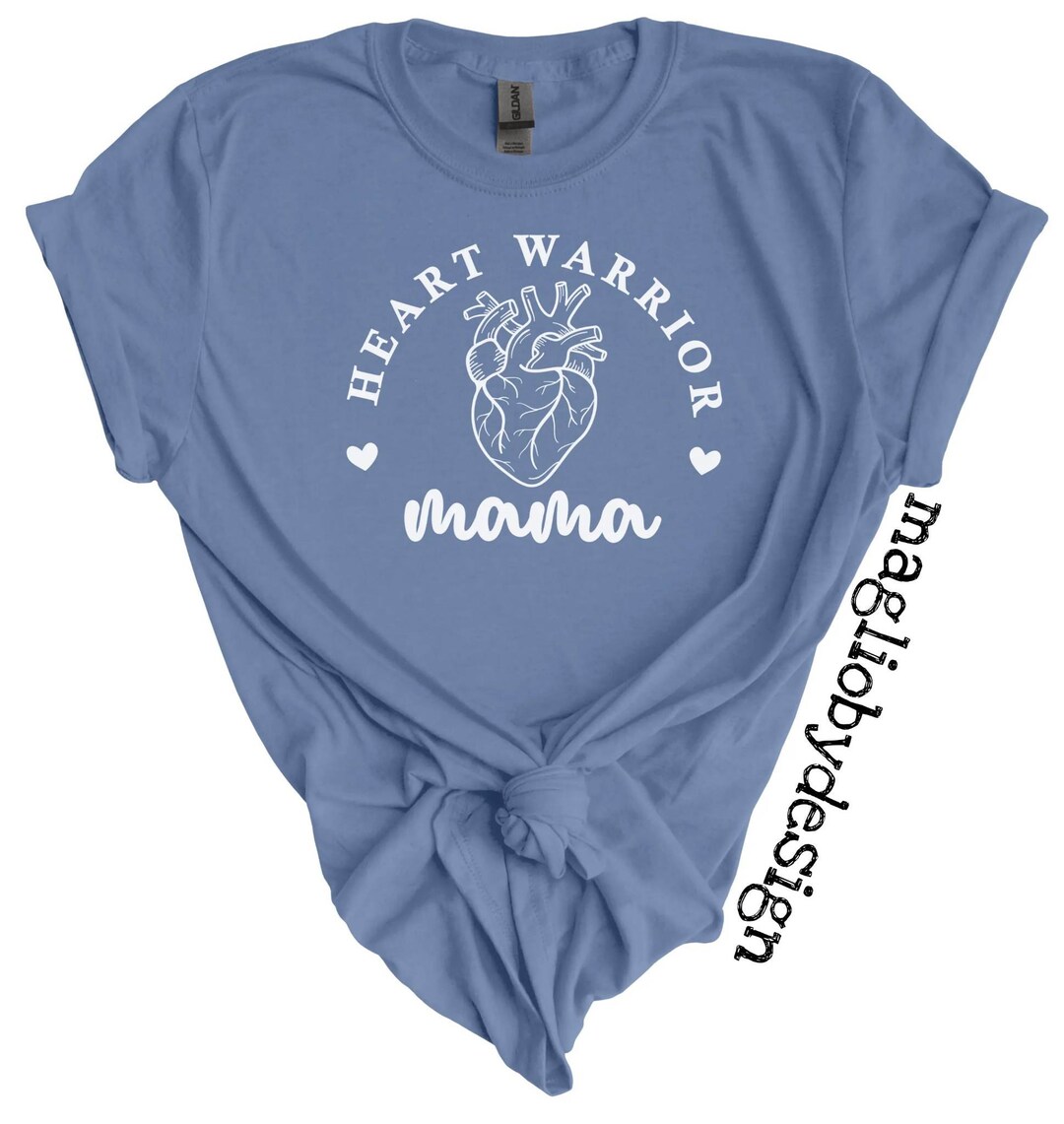 Heart Warrior Mama Tshirt | Heart Warrior Mama Anatomical Heart Tshirt ...