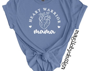 Koszulka Heart Warrior Mama | Koszulka Heart Warrior Mama z anatomicznym sercem | Koszulka Heart Mama Gear | Koszulka CHD awareness
